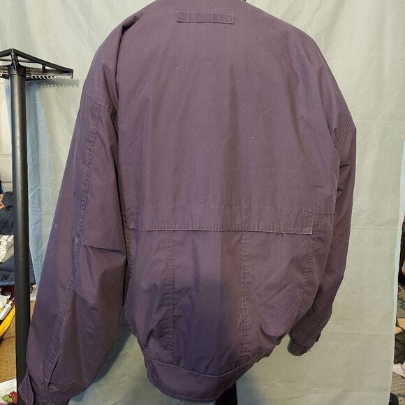 London Fog Mens Jacket Coat Medium Regular Bomber Zip Out Lining  Vintage - Picture 3 of 7
